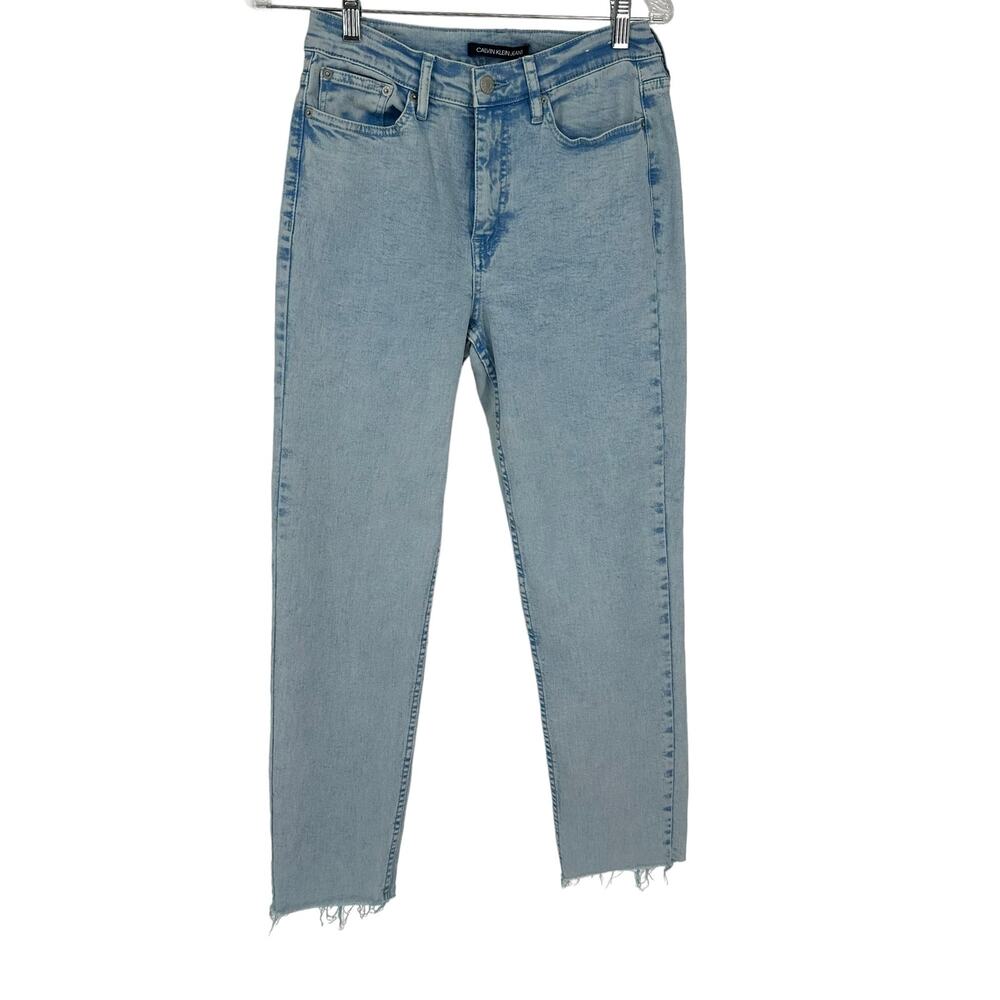 Calvin Klein Light Wash High Rise Slim Ankle Jeans Sz 29